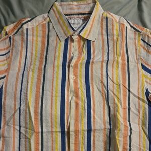 Denim & Flower Multicolor Striped Shirt - Orange, Yellow, Blue